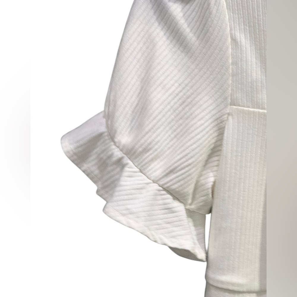 New W/ Tags Women’s Lovers And Friends White Lana Ribbed Crop Top: Size Small - Picture 8 of 13